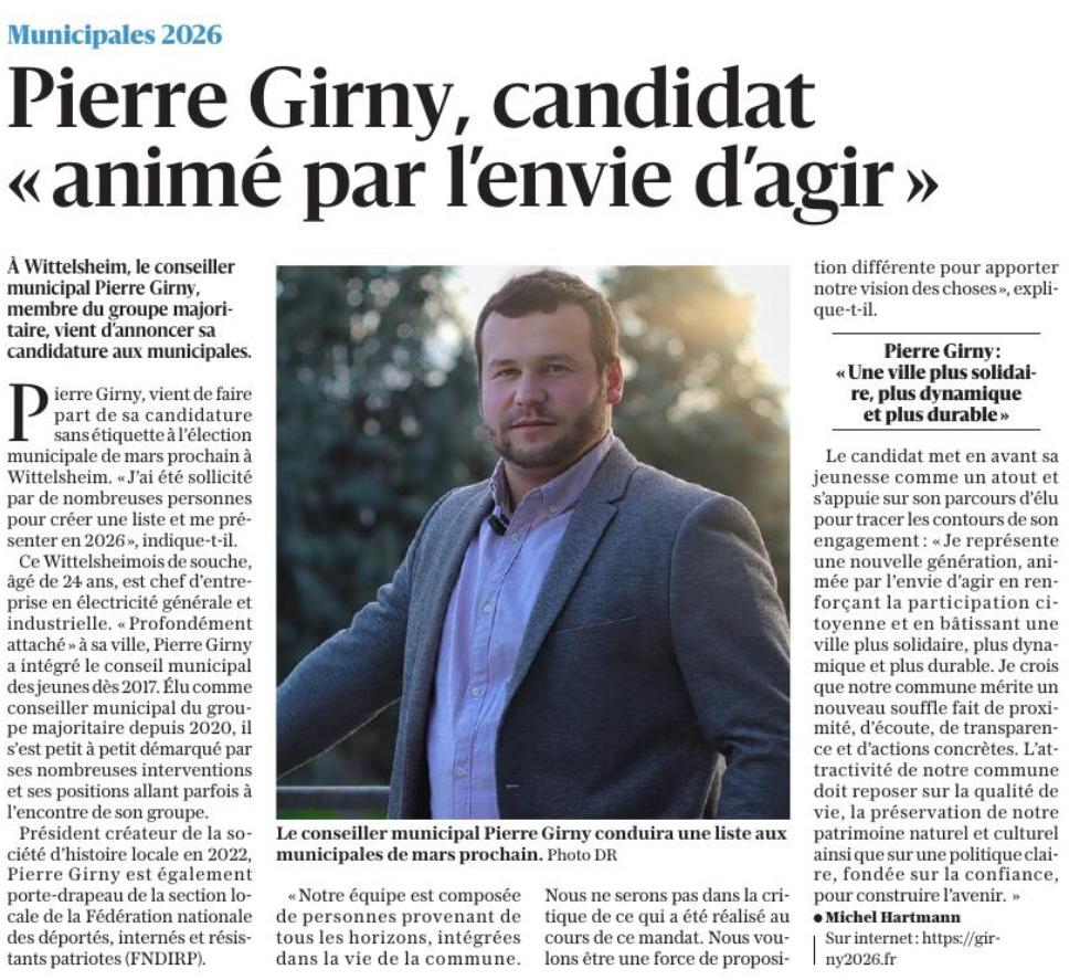 Retour sur l’article paru jeudi dans la presse locale Article L